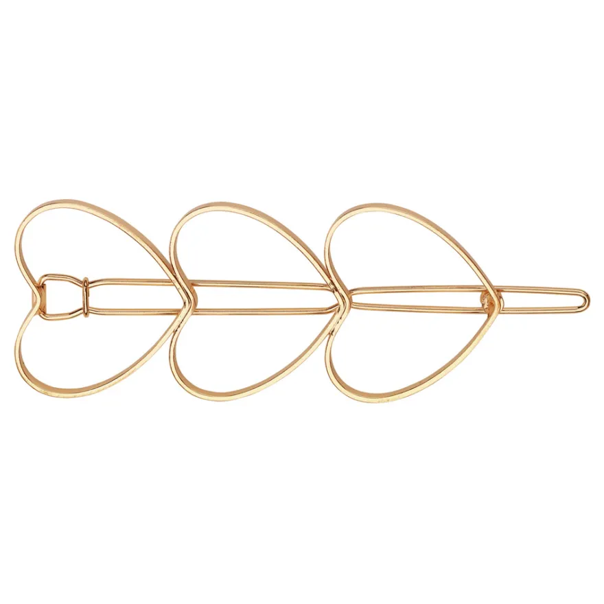 Hjärta Hårspänne - Guld