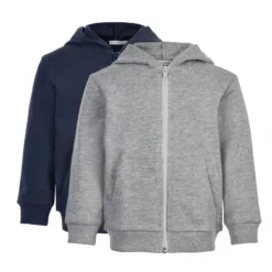 Hoodie med Dragkedja 2-pack - Navy/Grå