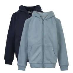 Hoodie med Dragkedja 2-pack - Navy/Blå