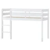 Hoppekids ECO Comfort Halvhög Säng 70x160 cm - Vit/Grönt Gardin