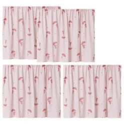 Hoppekids ECO Comfort Halvhög Säng 70x160 cm - Vit/Röd Gardin