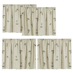 Hoppekids ECO Dream Halvhög Säng (delbar) 90x200 - Vit/Grön Gardin
