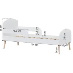 Hoppekids Juniorsäng Blend 70x160 cm - Vit