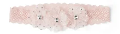 Hårband med Blommor - Rosa