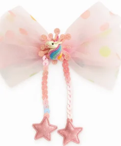 Hårspännen Big Unicorn Bow Rose