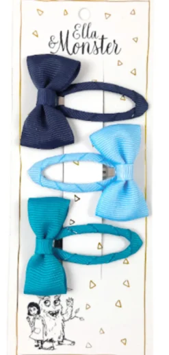 Hårspännen Dusty Blue Bow