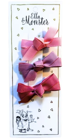 Hårspänne Set – Rosa Rosetter