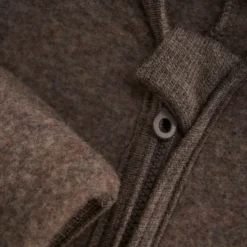Huttelihut Overall Med Öron I Ullfleece - Brown Melange