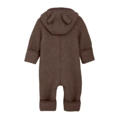 Huttelihut Overall Med Öron I Ullfleece - Brown Melange