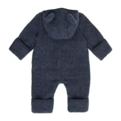 Huttelihut Overall Med Öron I Ullfleece - Ombre Blue Melange