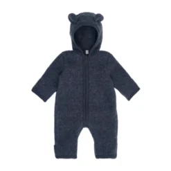 Huttelihut Overall Med Öron I Ullfleece - Ombre Blue Melange