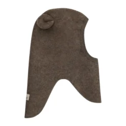 Huttelihut Ull Fleece Balaclava M. Öra - Brown Melange