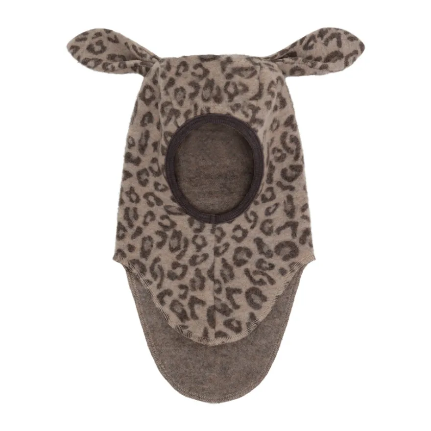 Huttelihut Ull Jac Balaclava m. Öron - Camel Melange