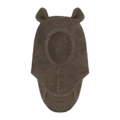 Huttelihut Ull Rib Balaclava m. Öron - Brown Melange