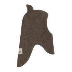 Huttelihut Ull Rib Balaclava m. Öron - Brown Melange