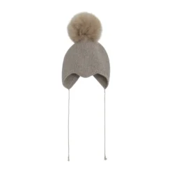 Huttelihut Ullstickad Alpaca Mössa m. Pompom - Atmosphere