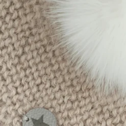 Huttelihut Ullstickad Alpaca Mössa m. Pompom - Off-white