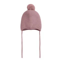 Huttelihut Ullstickad Mössa m. Pompom - Woodrose