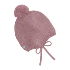 Huttelihut Ullstickad Mössa m. Pompom - Woodrose
