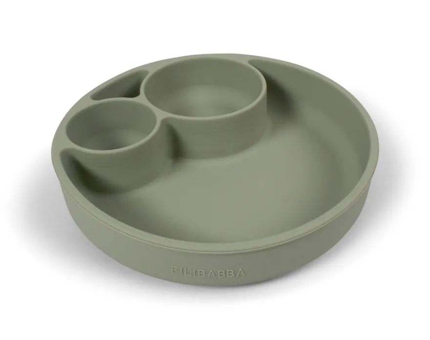 Indelad Tallrik Silikon - Green