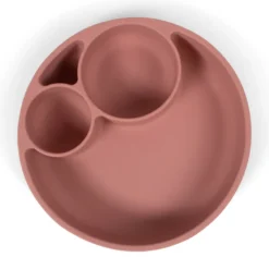 Indelad Tallrik Silikon - Rose