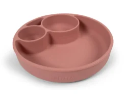 Indelad Tallrik Silikon - Rose