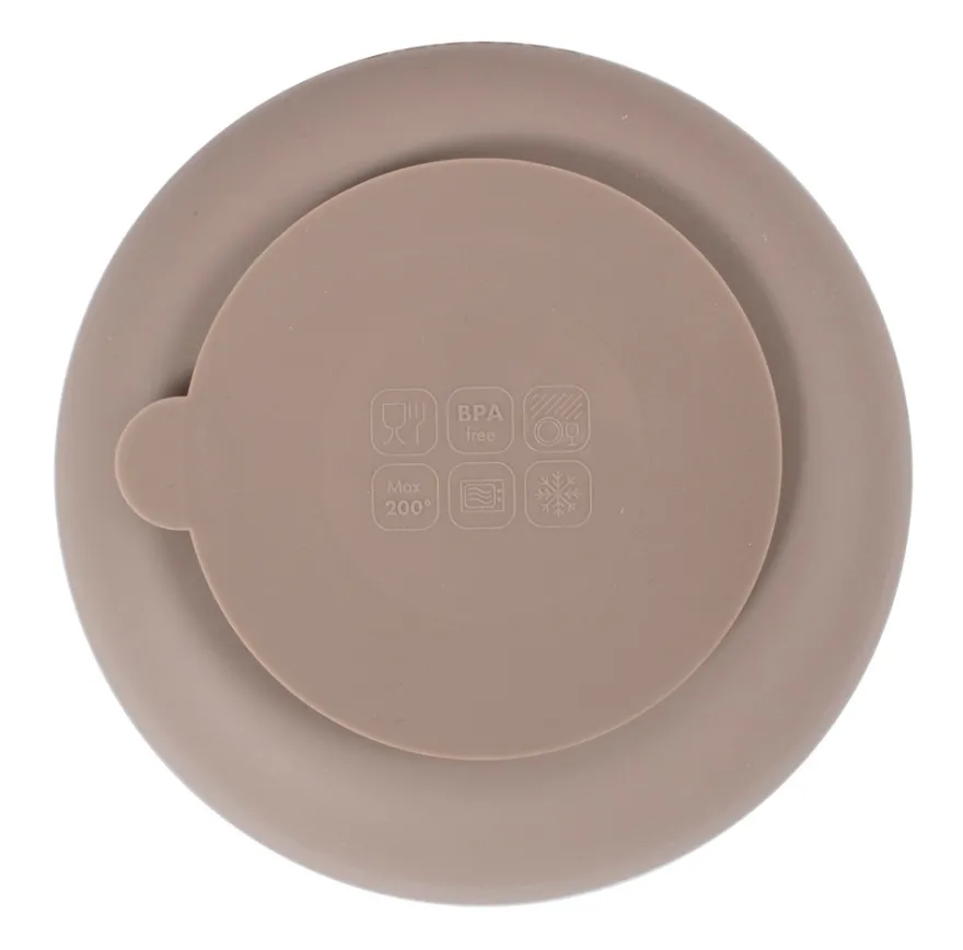 Indelad Tallrik Silikon - Warm Grey
