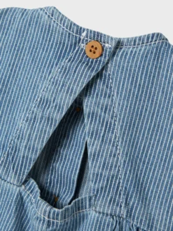 Jade Denim Short Jumpsuit - Medium Blue Denim