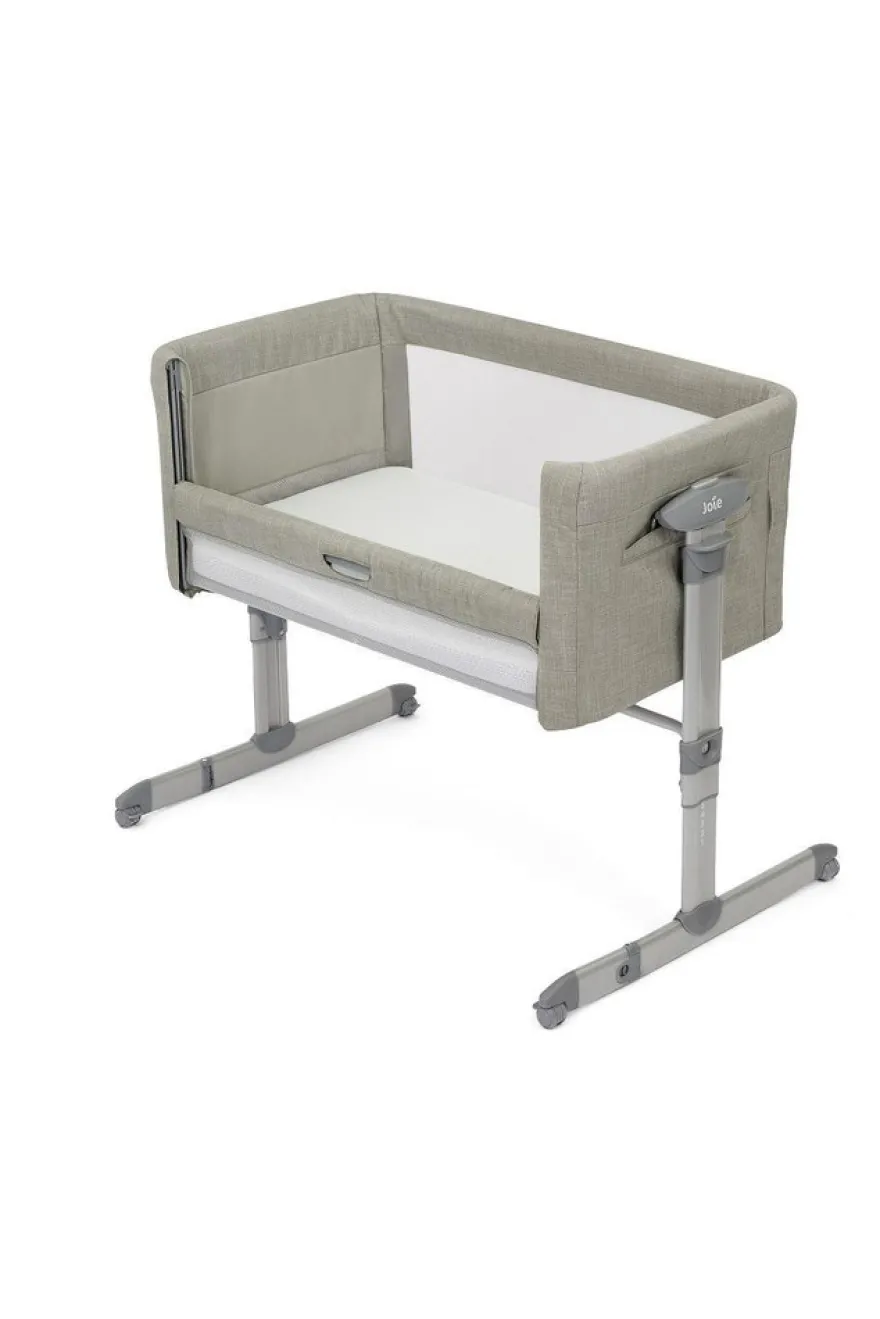 Joie Roomie Glide Bedside Crib - Almond