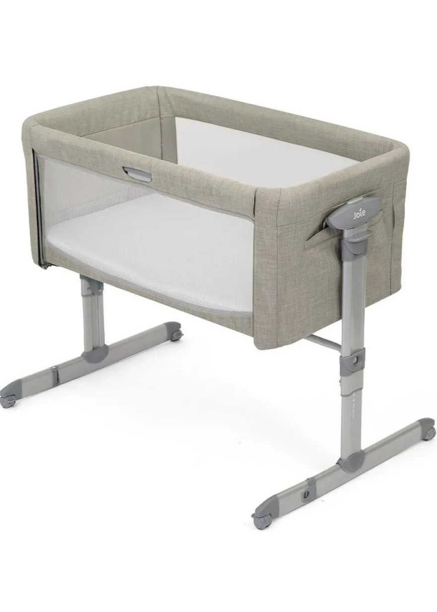 Joie Roomie Glide Bedside Crib - Almond