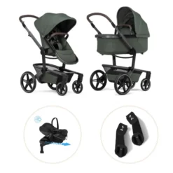 Joolz Day5 Barnvagn Med Maxi-Cosi Pebble Slide Pro Och Babyskyddsadapter - Forest Green/Onyx Black