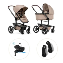 Joolz Day5 Barnvagn Med Maxi-Cosi Pebble Slide Pro Och Babyskyddsadapter - Sandy Taupe/Onyx Black