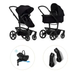 Joolz Day5 Barnvagn Med Maxi-Cosi Pebble Slide Pro Och Babyskyddsadapter - Space Black/Onyx Black