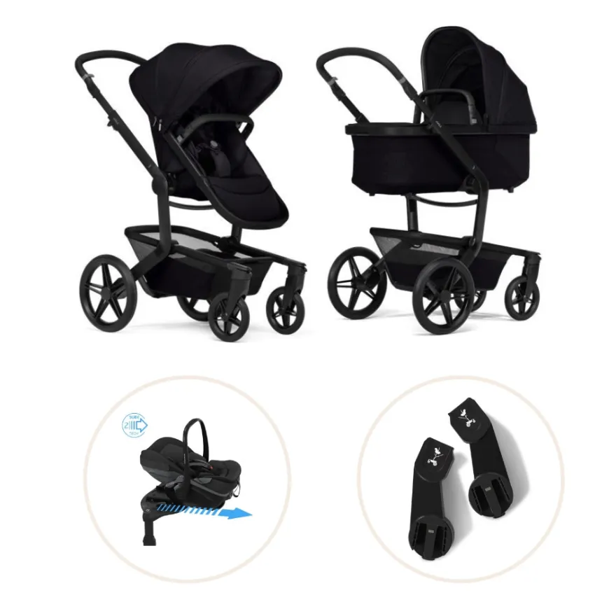 Joolz Day5 Barnvagn Med Maxi-Cosi Pebble Slide Pro Och Babyskyddsadapter - Space Black/Onyx Black