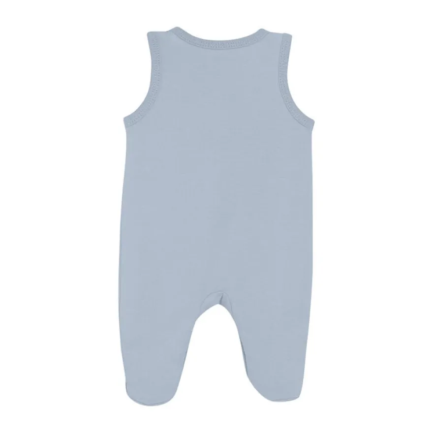 Jumpsuit med Fot - Solid - Zen Blue