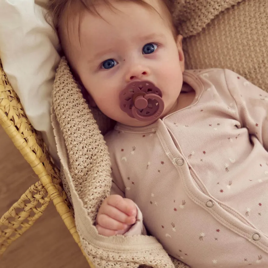 Jumpsuit med Fot Stars Rib - Nightingale/ Walnut/ Daydream