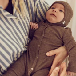 Jumpsuit med Fot Woolly - Walnut Melange