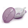 Kidsme Skål Med Sugpropp & Temperatursked - Plum