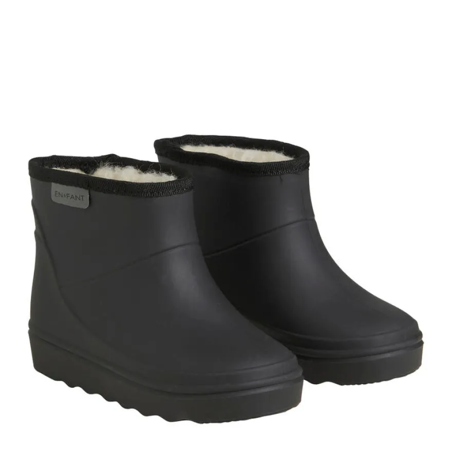 Korta Fodrade Stövlar Solid - Black