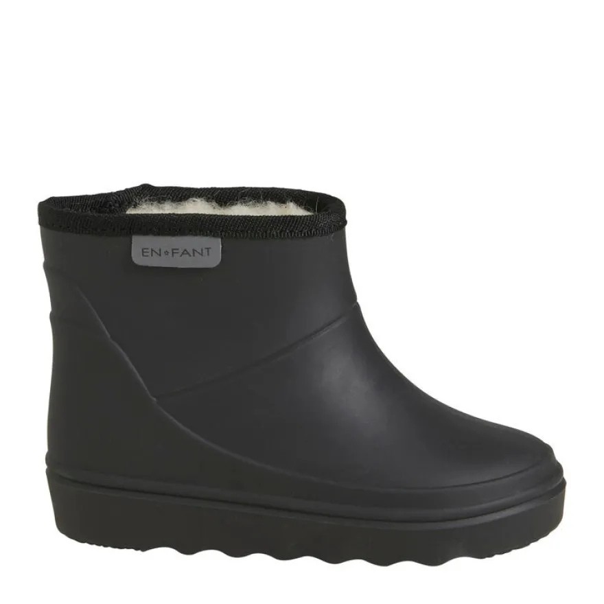Korta Fodrade Stövlar Solid - Black