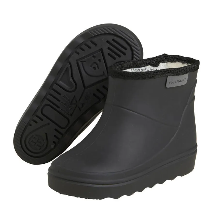 Korta Fodrade Stövlar Solid - Black