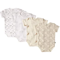 Kortärmad Body 4-pack - Offwhite