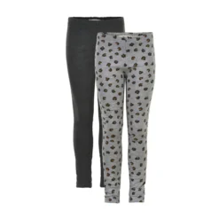 Leggings AOP 2-pack - Grå/Leo