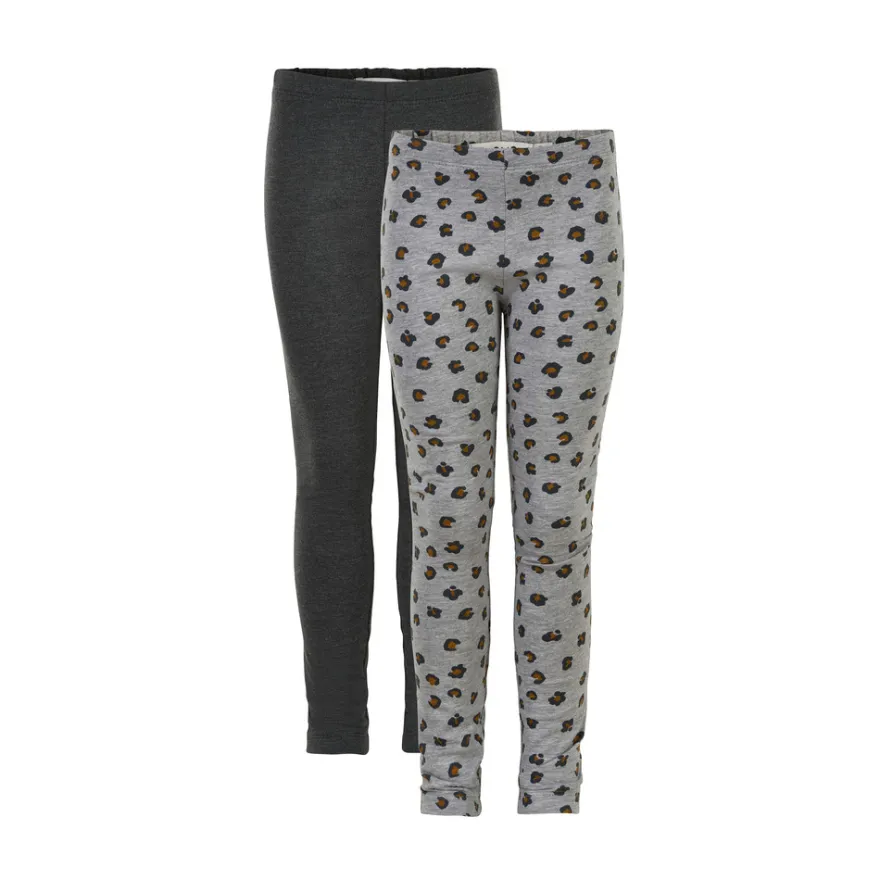 Leggings AOP 2-pack - Grå/Leo
