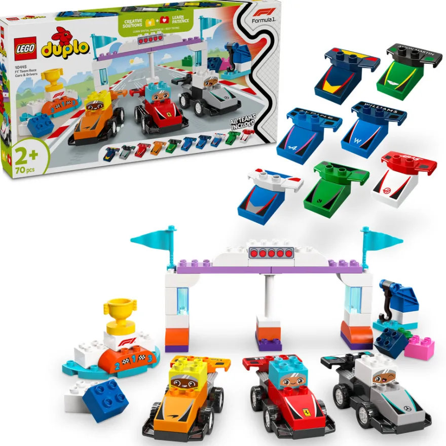 LEGO Duplo F1-teams m. Racerbilar & Förare