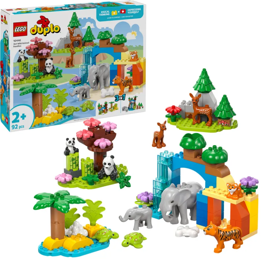 LEGO Duplo 3-i-1 Vilda Djurfamiljer