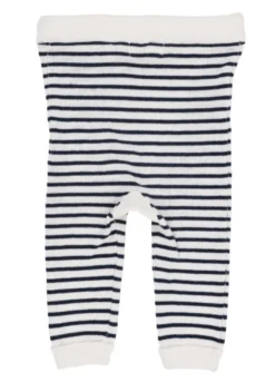 Let strikket leggings m. striber - NAVY