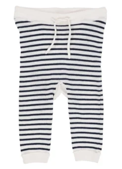 Let strikket leggings m. striber - NAVY