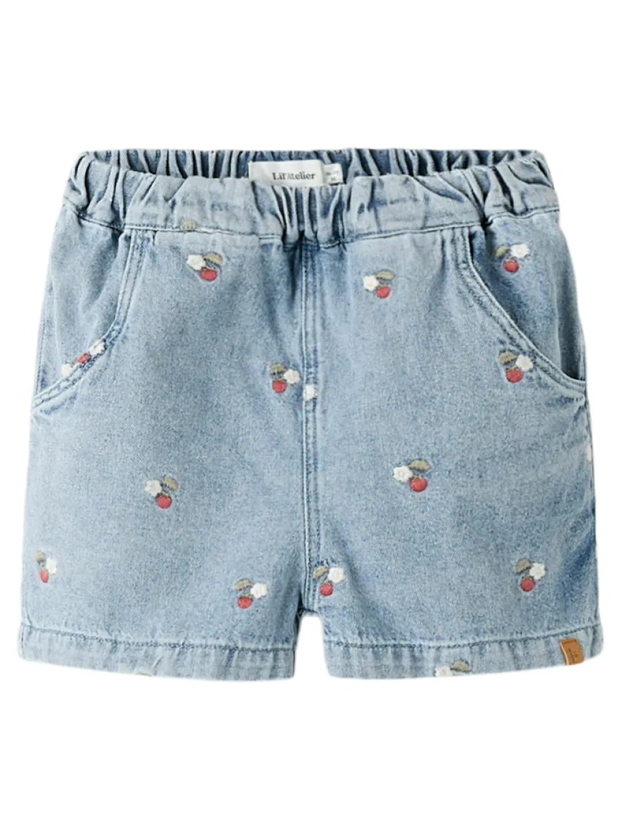 Lil' Atelier Funda Shorts - Medium Blue Denim