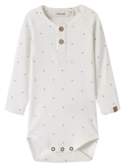 Lil' Atelier Gago Kip Långärmad Slim Body - Coconut Milk
